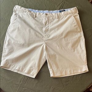 Polo by Ralph Lauren Men's Cream Flat Front Shorts